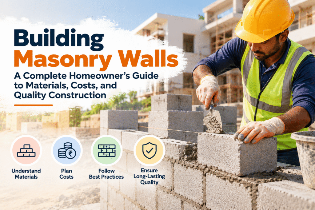 Building Masonry Walls: A Complete Homeowner’s Guide to Materials, Costs, and Quality Construction